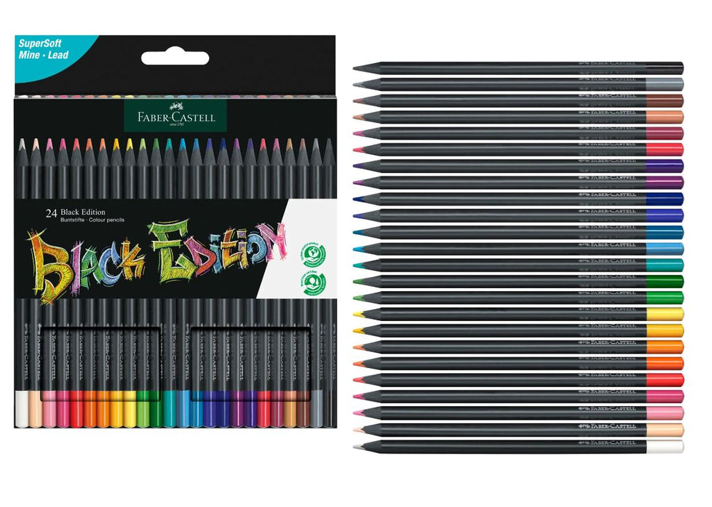 Black Edition Color Pencils- Set Of 24 Color Pencils Faber Castell 