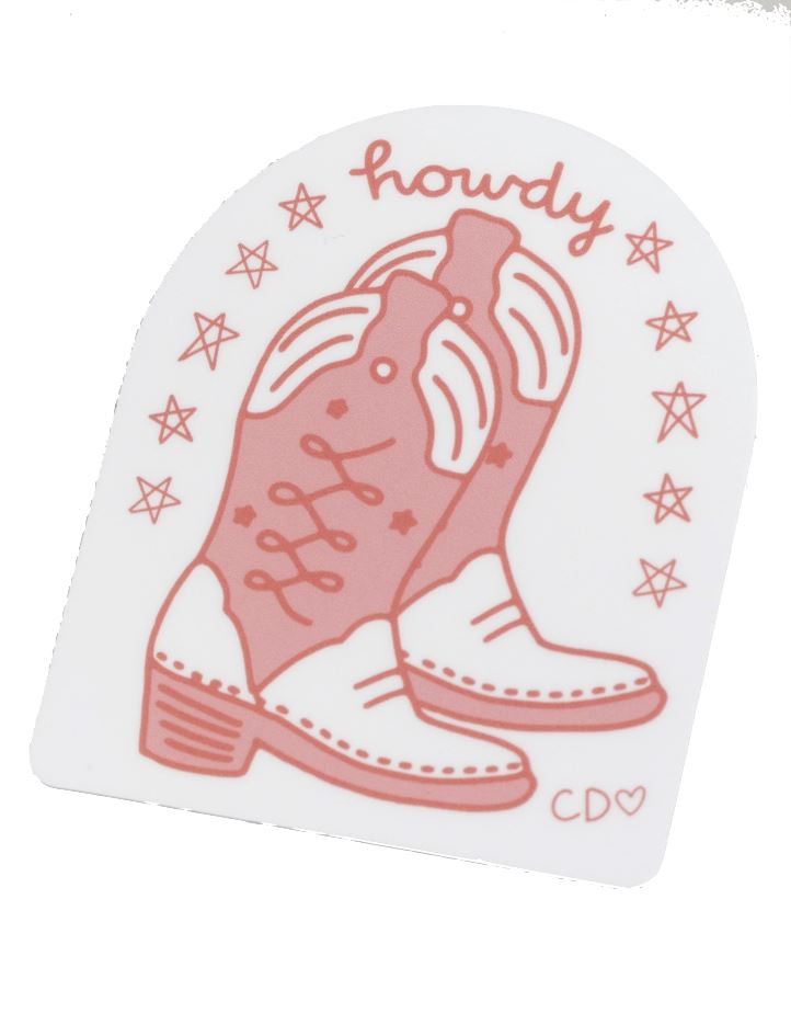 Cowgirl Pink Boots Sticker sticker Callie Danielle 