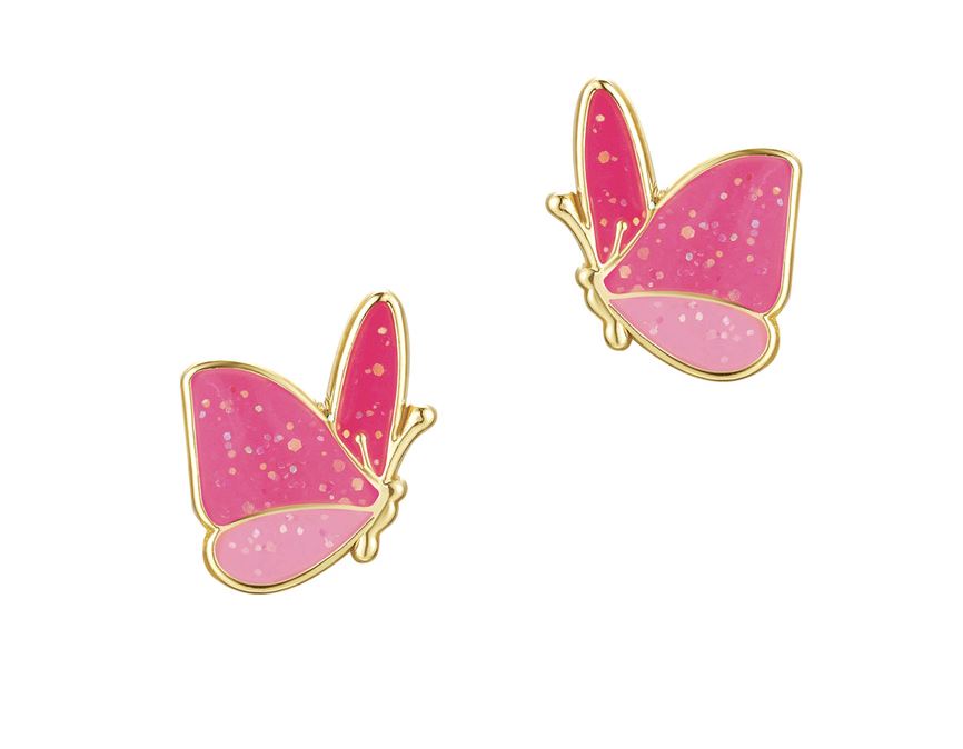 Glitter Butterfly Stud Earrings earrings Girl Nation 