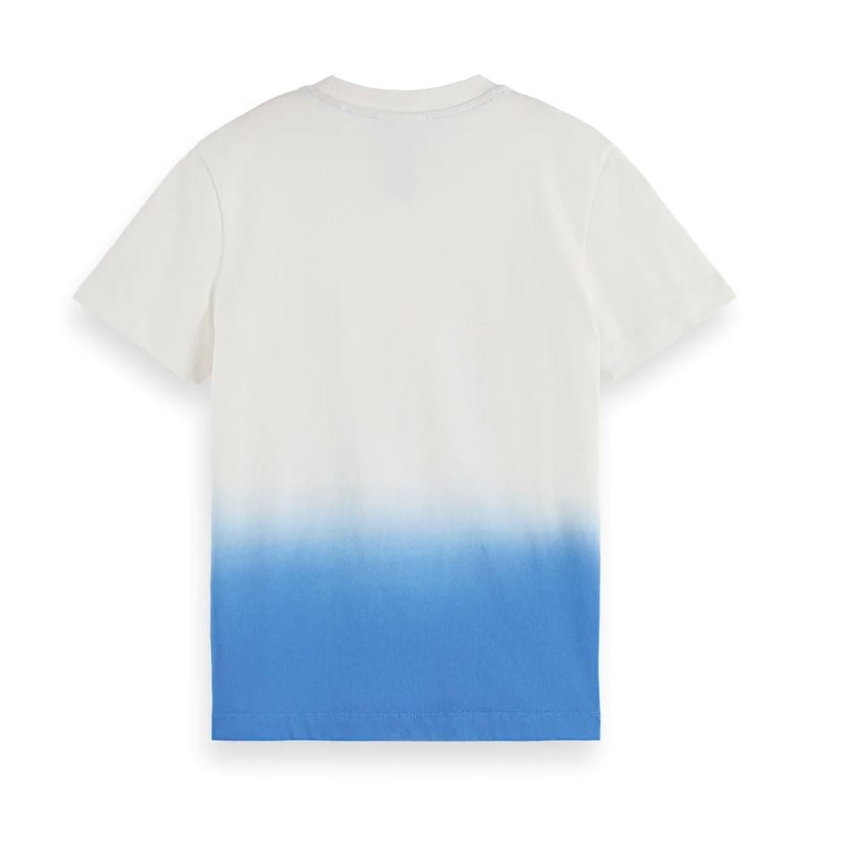 Scotch & Soda Relaxed-Fit Dip-Dyed T-Shirt In Off-White Tops Scotch & Soda 