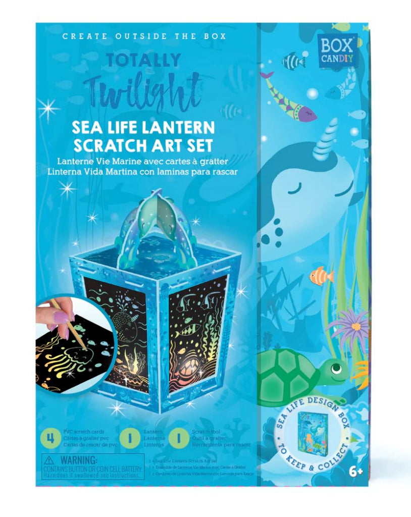Sea Life Lantern Scratch Art Set Arts & Crafts BOX CANDIY 