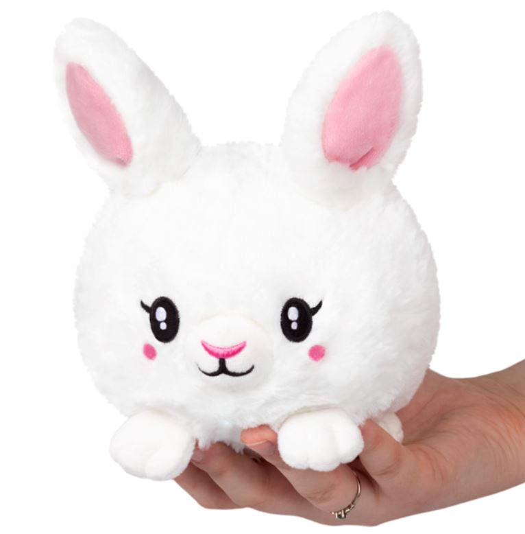 Snugglemi White Fluffy Bunny Plush Squishable 