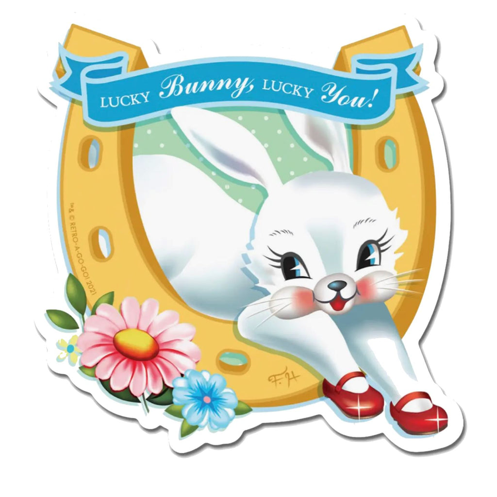 Lucky Bunny Vinyl Sticker sticker Retro-a-go-go! 