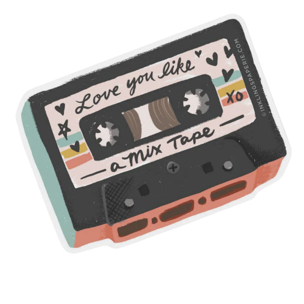 Mix Tape Vinyl Sticker stickers Inklings Paperie 