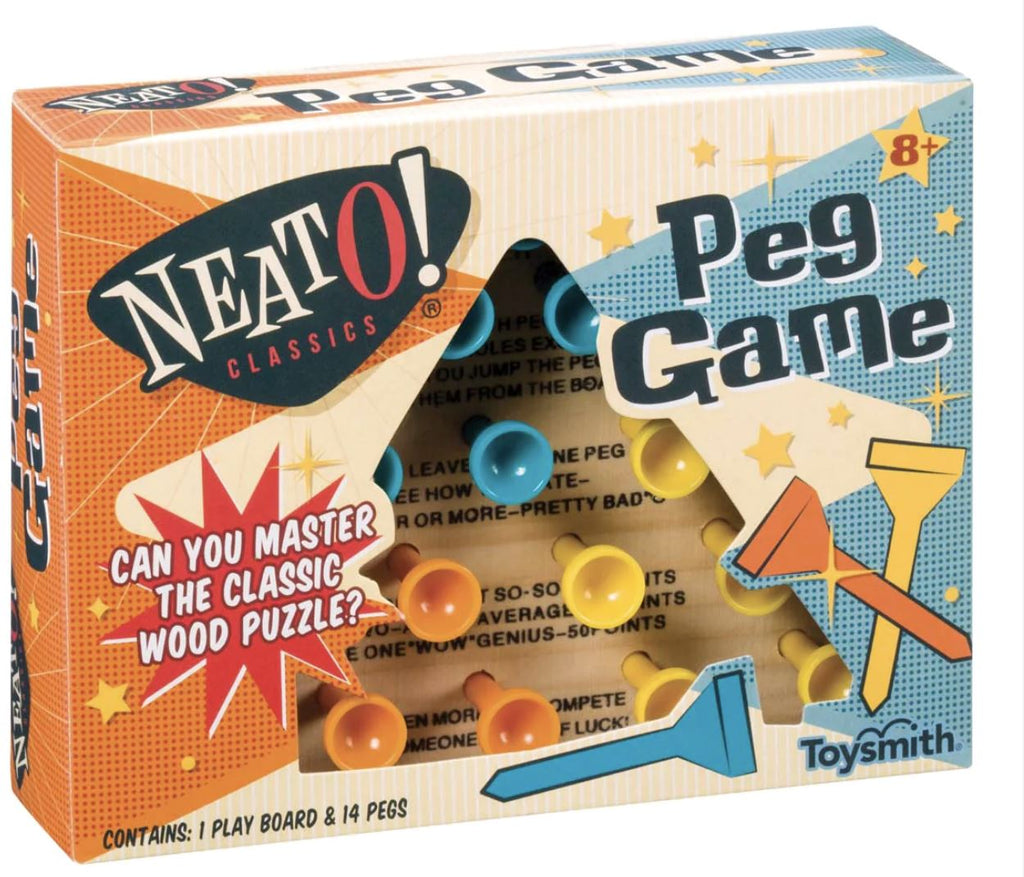 Neato Wooden Peg Game Fun! Toysmith 