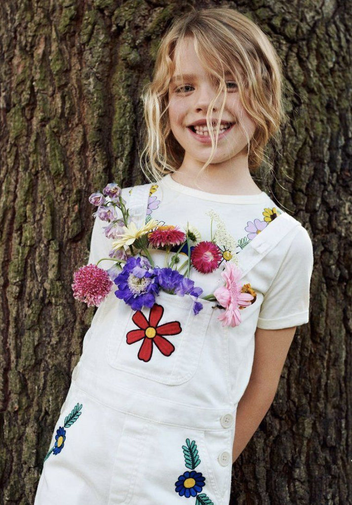 Stella McCartney Kids gray floral print daisy heart sweatshirt size 14