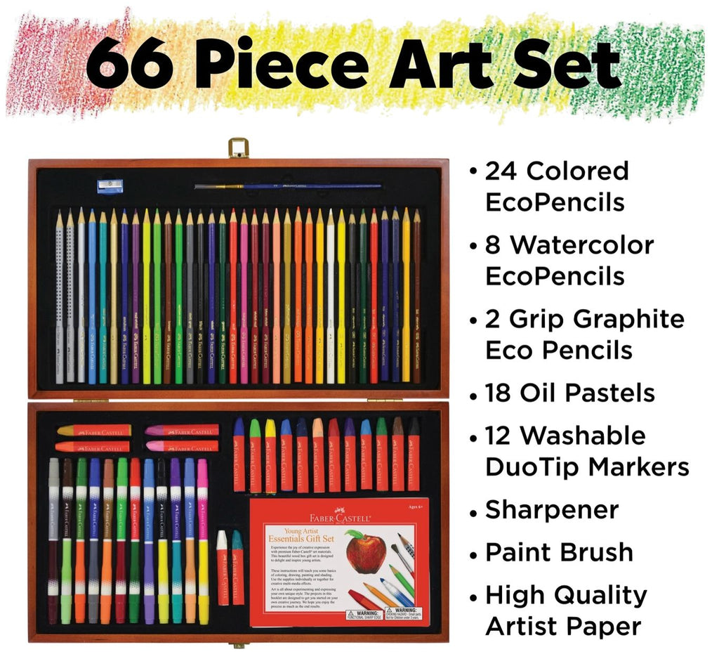 64- Piece Young Artist Essentials Art Set Arts & Crafts Faber Castell 