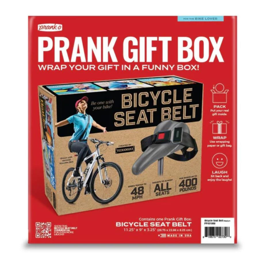 Bicycle Seat Belt-Prank Gift Box Prank and Gags Prank-O 