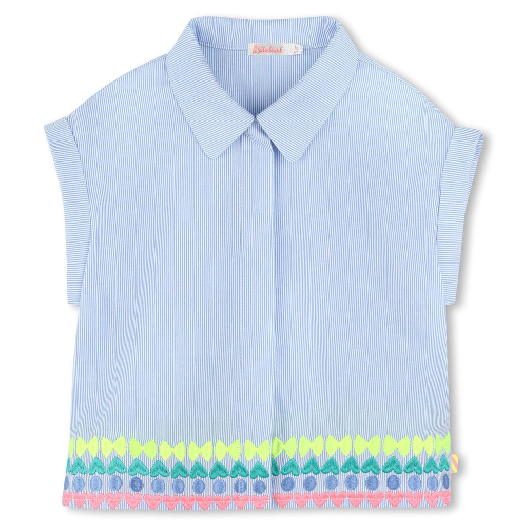 Billieblush Embroidered Striped Shirt Tops Billieblush 