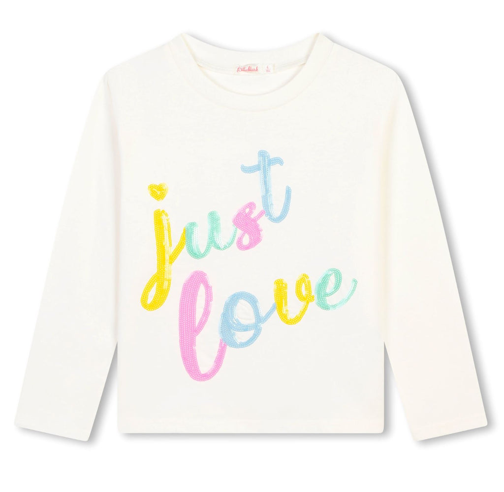 Billieblush Long Sleeve T-Shirt Just Love Graphic Tops Billieblush 