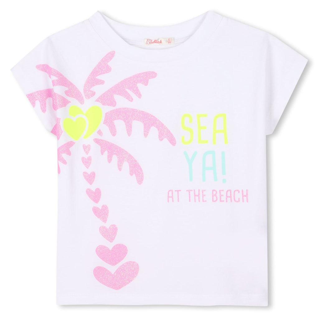 Billieblush White Graphic T-Shirt Tops Billieblush 