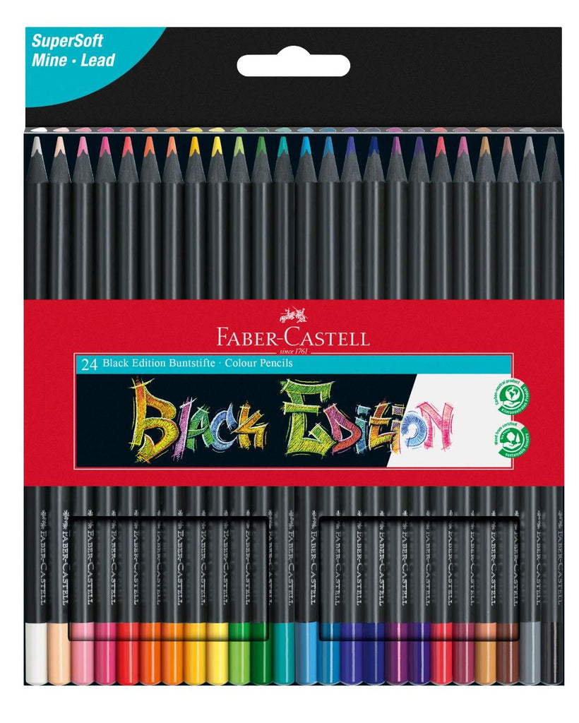 Black Edition Color Pencils- Set Of 24 Color Pencils Faber Castell 