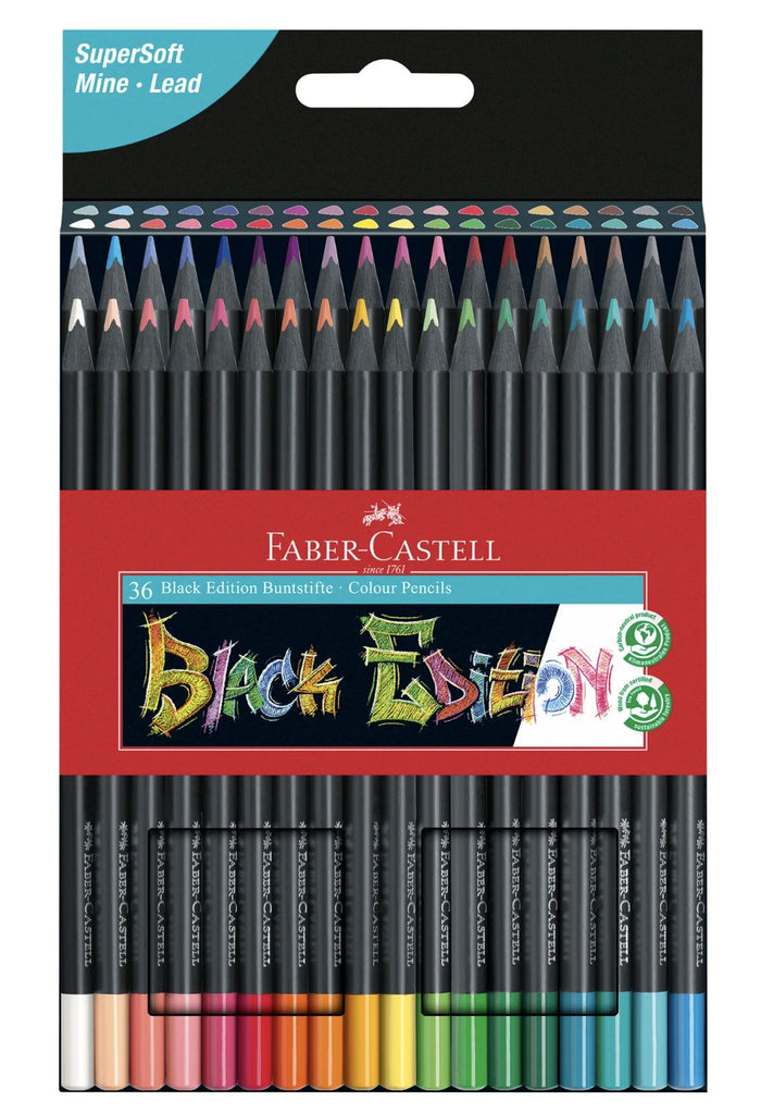 Black Edition Color Pencils- Set Of 36 Color Pencils Faber Castell 