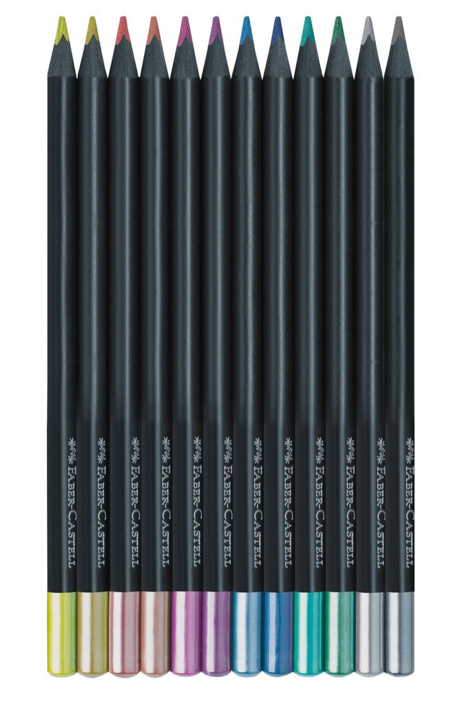 Black Edition Metallic Color Pencils (12 Count Set) Color Pencils Faber Castell 