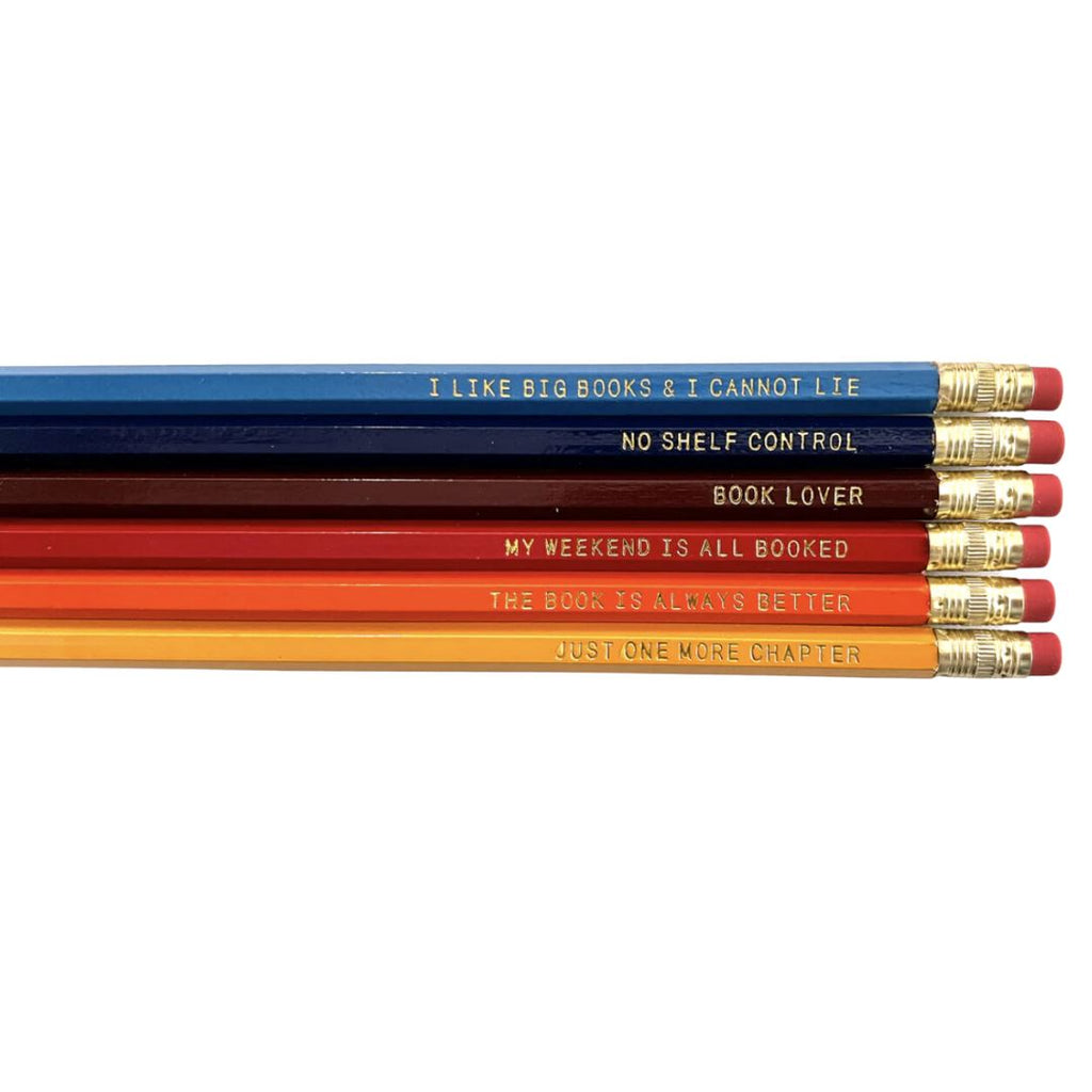 Book Lover Pencil Pack Pencils Slightly Stationery 
