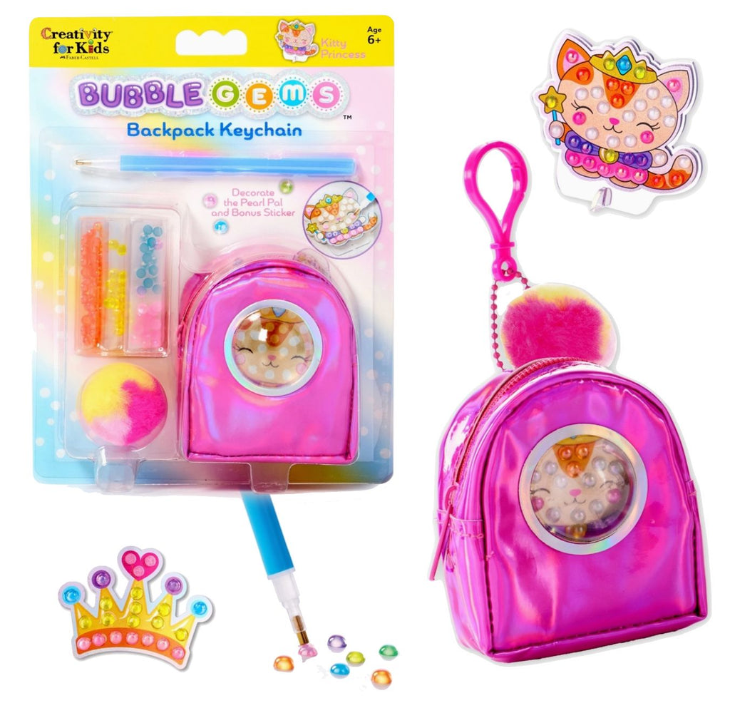 Bubble Gems Keychain Kitty Princess Diamond Painting Kit Arts & Crafts Faber Castell 