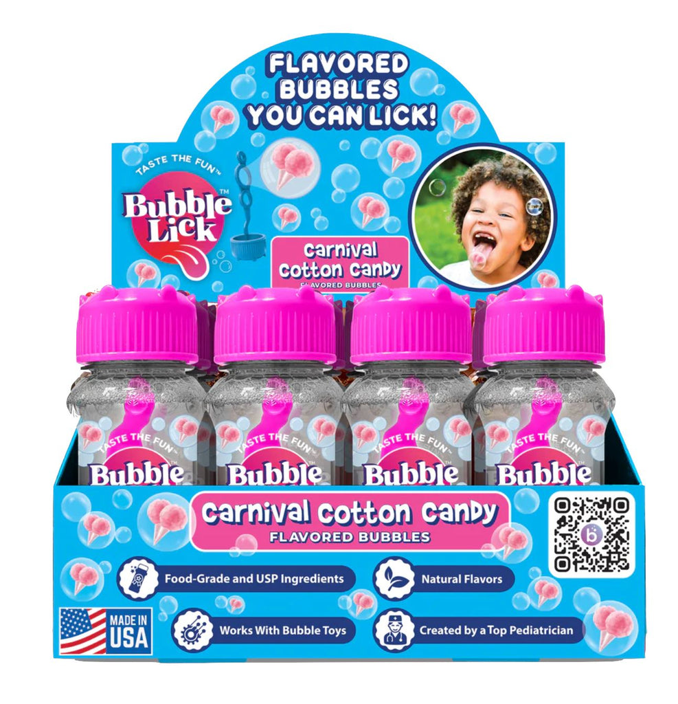 BubbleLick Cotton Candy Flavored Bubbles You Can Lick Candy Toysmith 