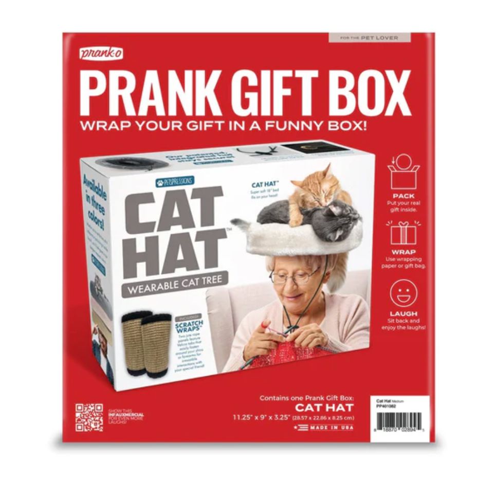 Cat Hat-Prank Gift Box Prank and Gags Prank-O 