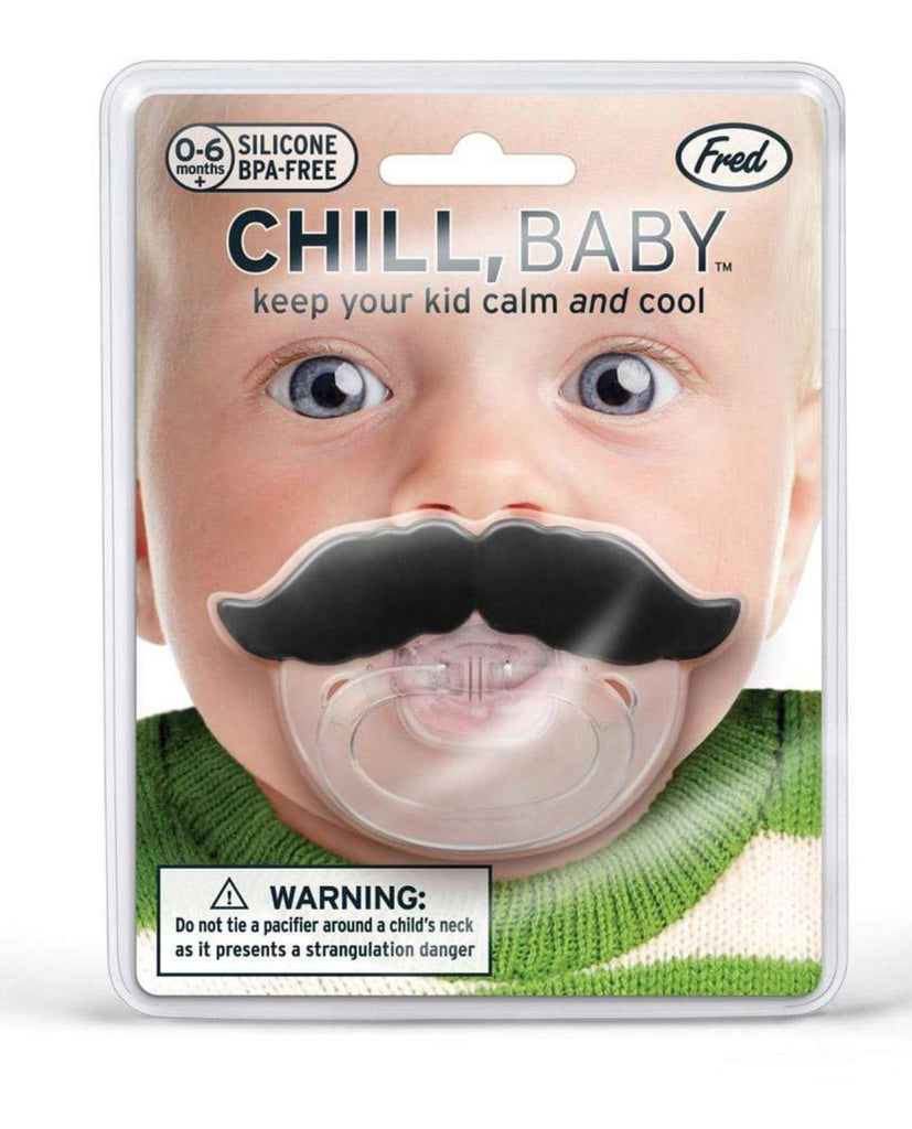 Chill Baby Mustache Pacifier Baby Products Fred & Friends 