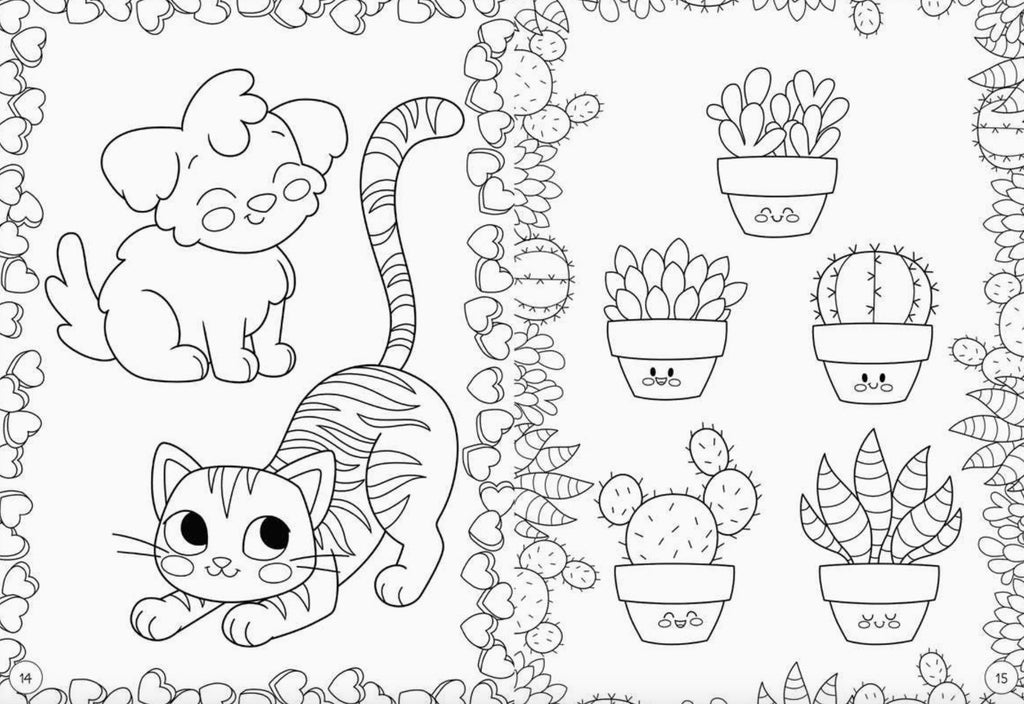 Color Me Cute! Coloring Book with Rainbow Pencils Coloring Book Simon & Schuster 