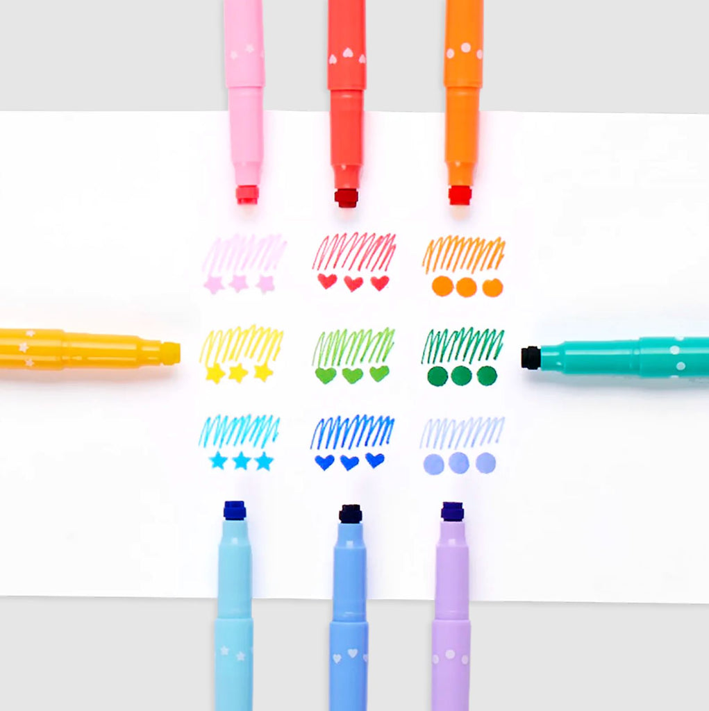 Confetti Stamp Double-Ended Markers markers OOLY 