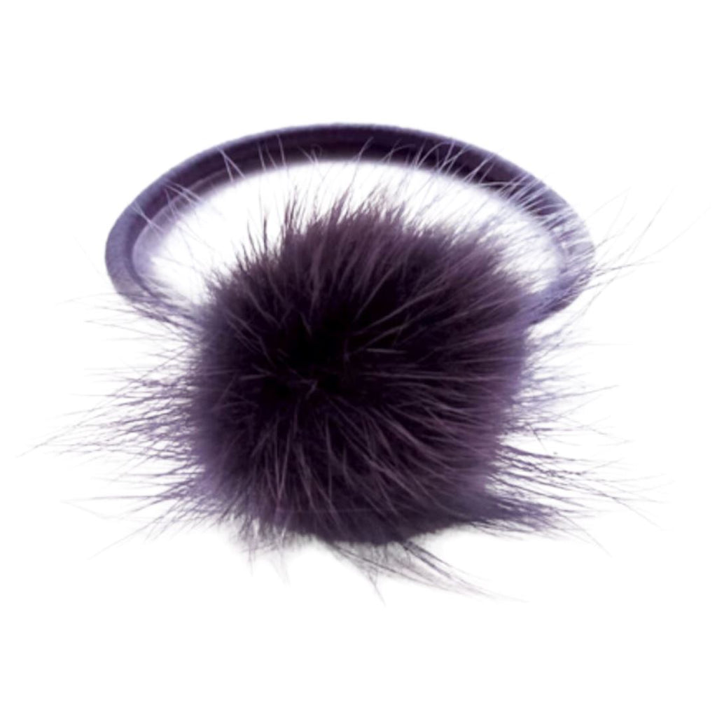 Dark Purple Mink Hair Tie Accessories Verity Jones London 