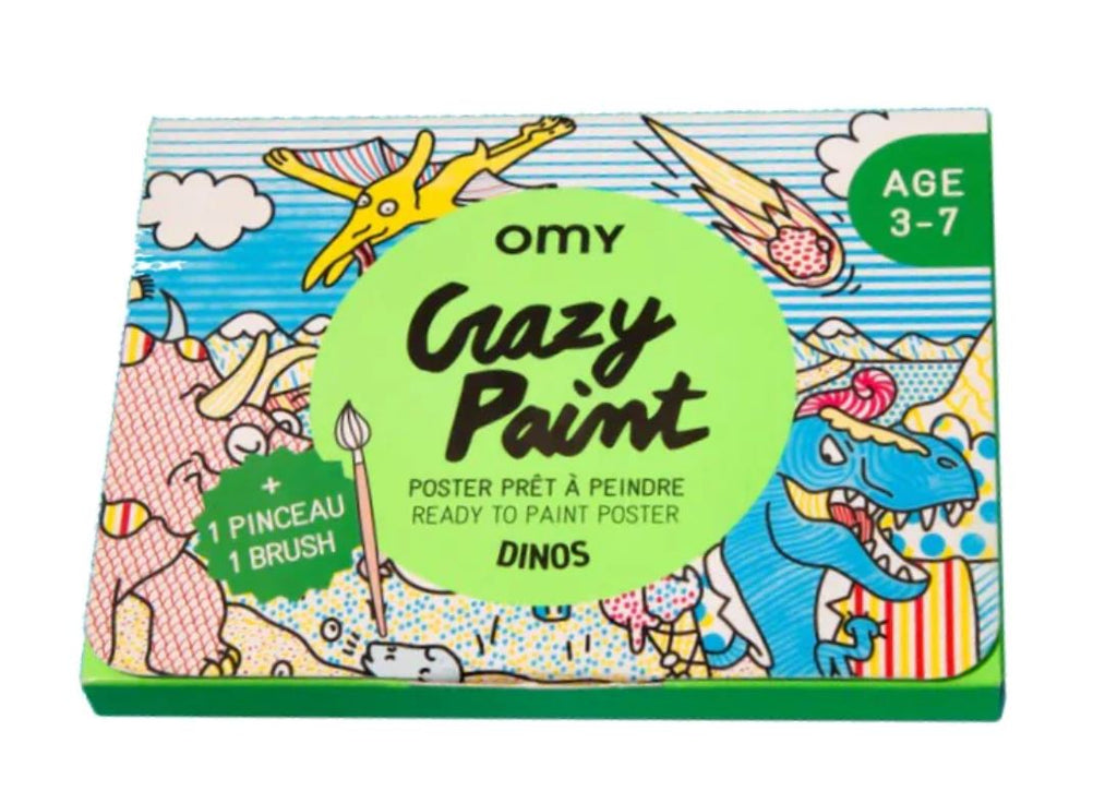Dino Crazy Paint Poster Arts & Crafts omy 