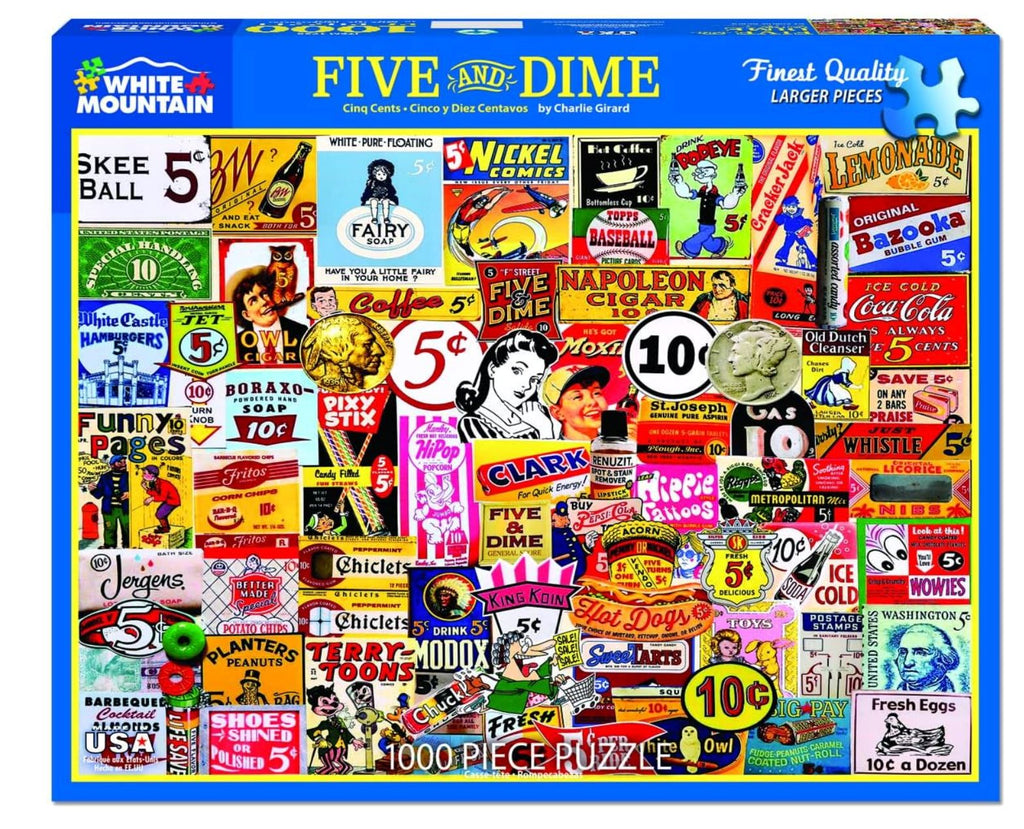 Five & Dime-1000 Piece Puzzle puzzle White Mountain 
