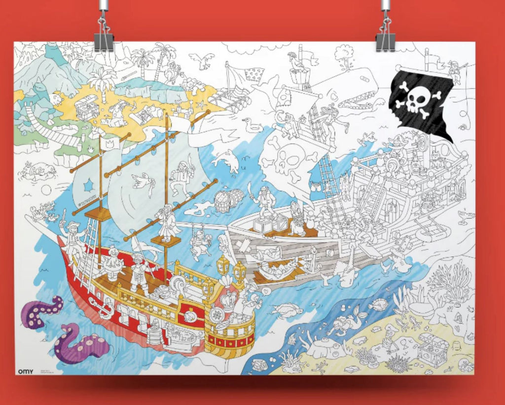 Giant Pirate Coloring Poster Coloring Poster omy 