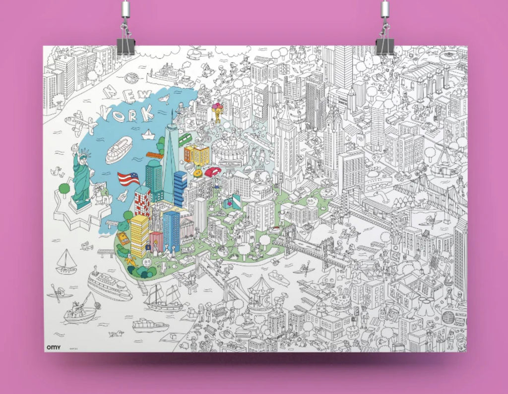 Giant Poster New York Coloring Poster omy 