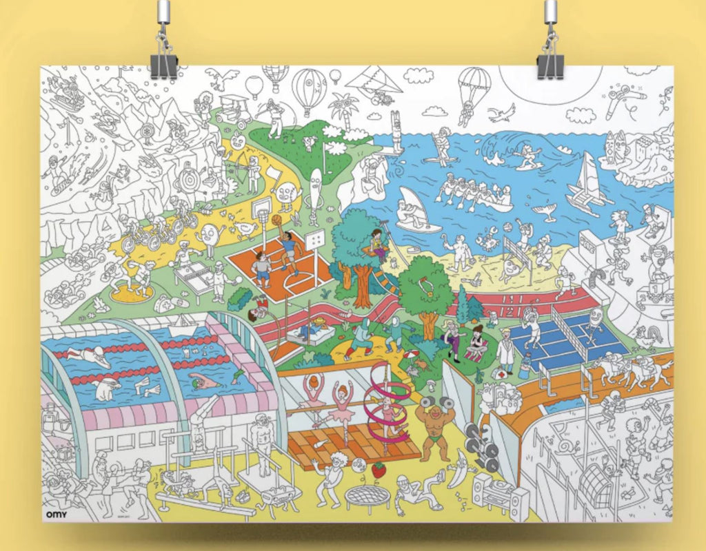 Giant Sports Club Coloring Poster Coloring Poster omy 