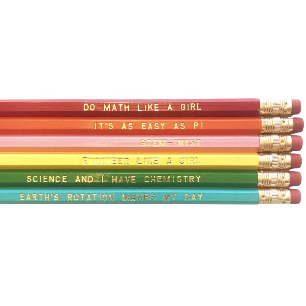 Girls in STEM Pencil Pack Pencils Slightly Stationery 