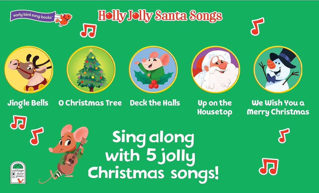 Holly Jolly Santa Songs 5 Button Christmas Sound Book Books Cottage Door Press 