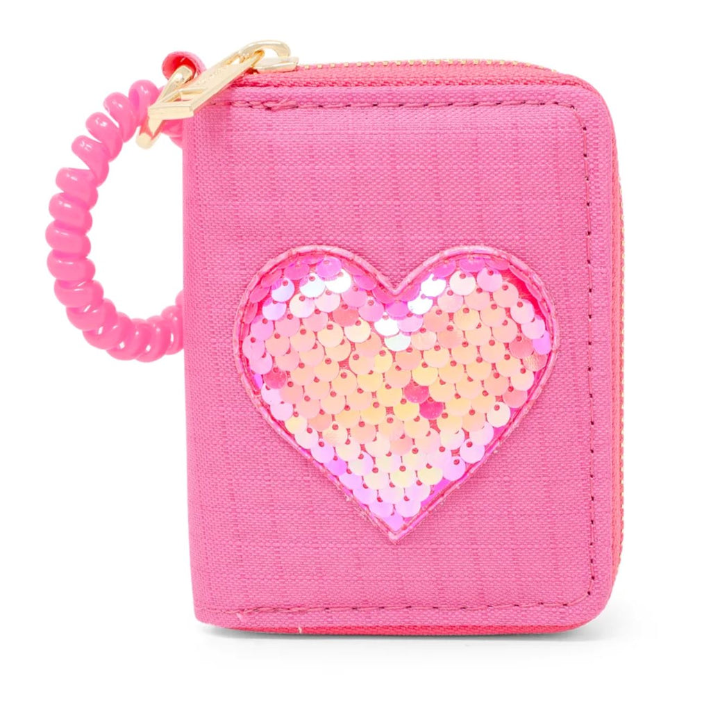 Hot Pink Sequin Heart Wallet Accessories ZOMI GEMS 