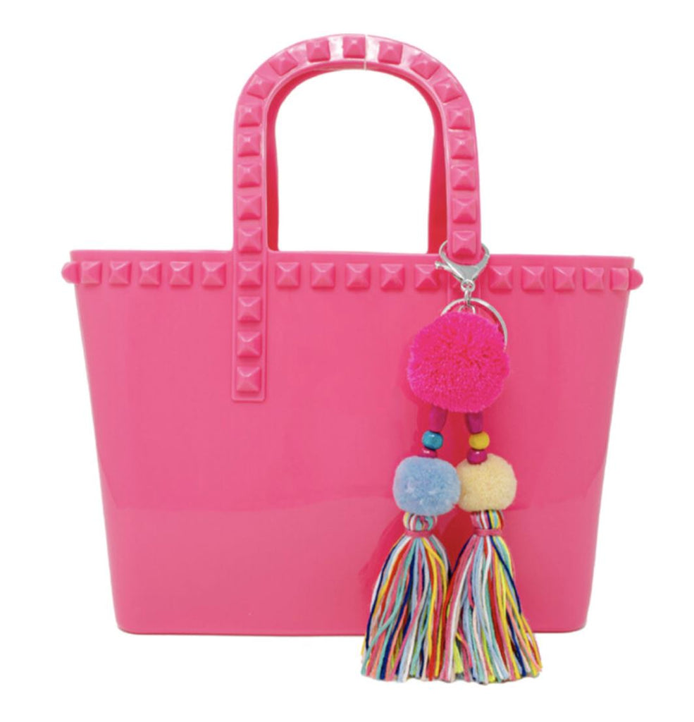 Hot Pink Tiny Jelly Tote Bag Handbag ZOMI GEMS 