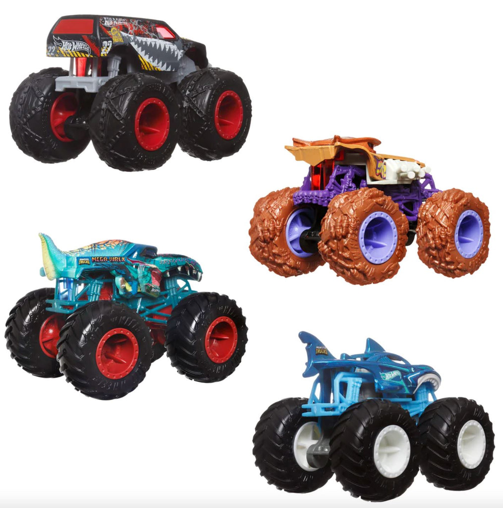 Hot Wheels Monster Trucks 4-Pack Toys Toysmith 