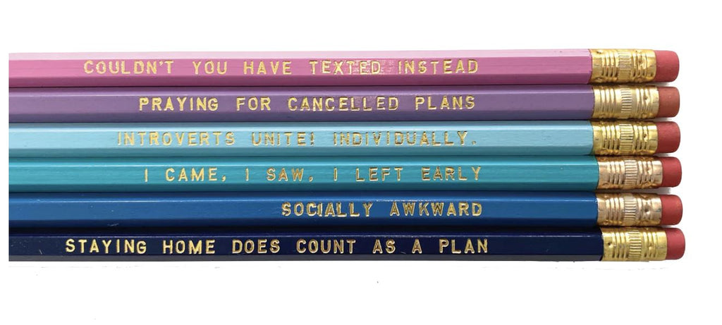 Introvert Pencil Pack Color Pencils Slightly Stationery 