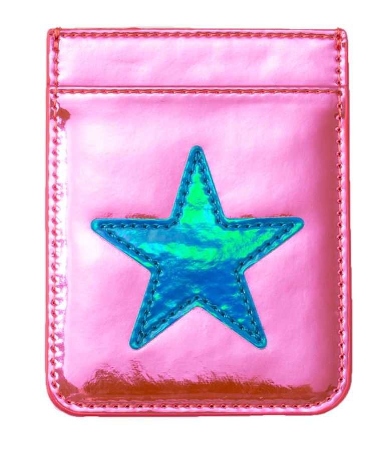 Iridescent Pink Star Phone Wallet Accessories Jane Marie 