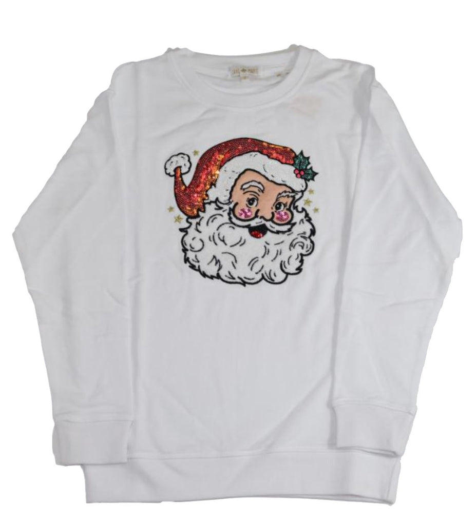 Jolly Red Santa Sweatshirt Tops Jane Marie 