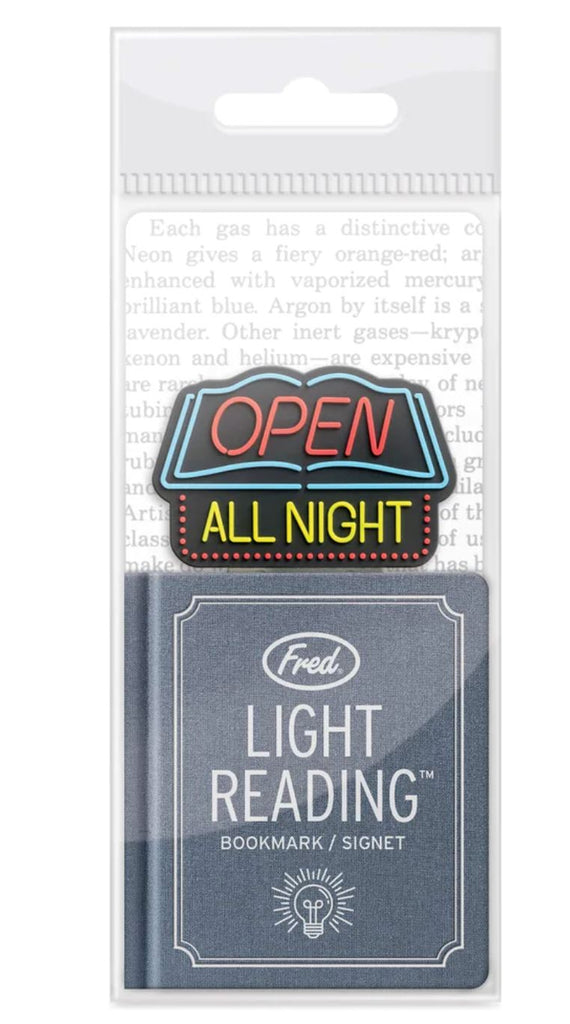 Light Reading Bookmark - Open All Night FUN! Fred & Friends 