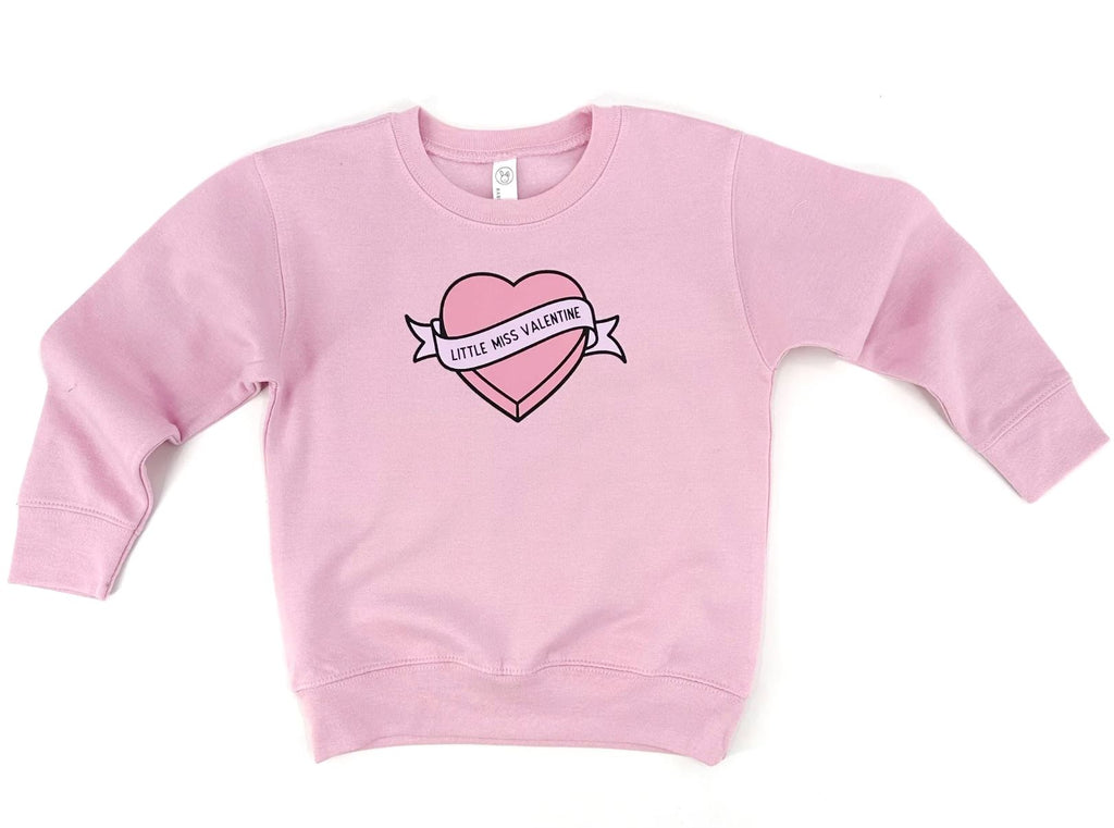 Little Miss Valentine Sweatshirt sweatshirt The Wishing Elephant 