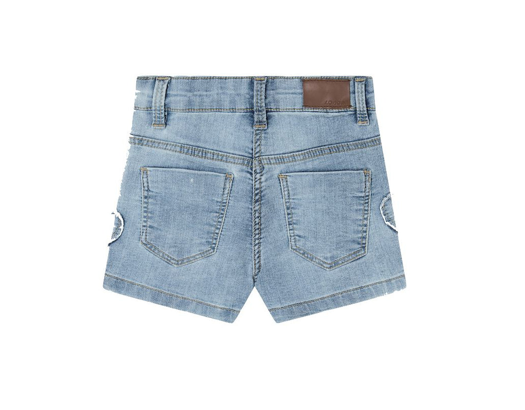 Losan Denim Shorts With Heart Patches Shorts Losan Kids 