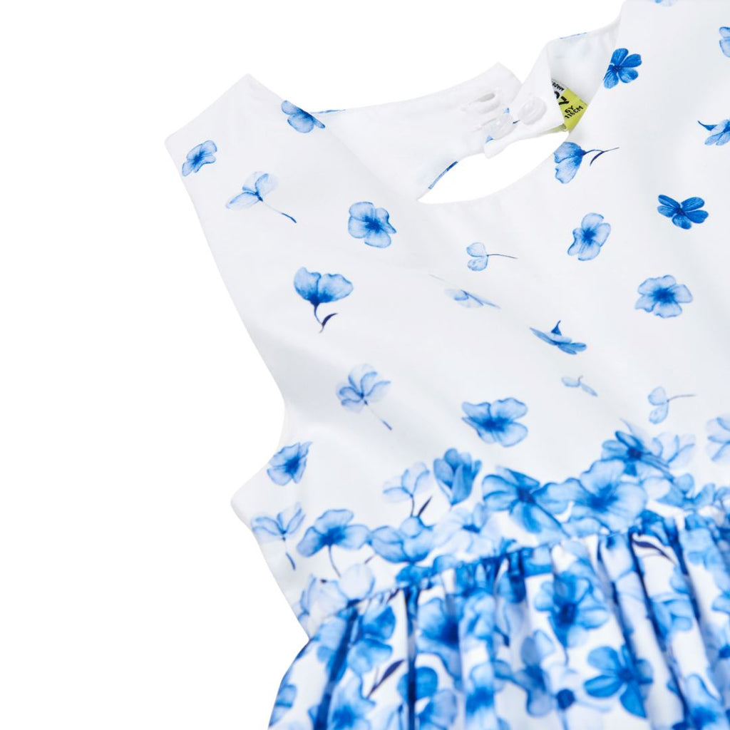 Losan White Floral Dress Dress Losan Kids 