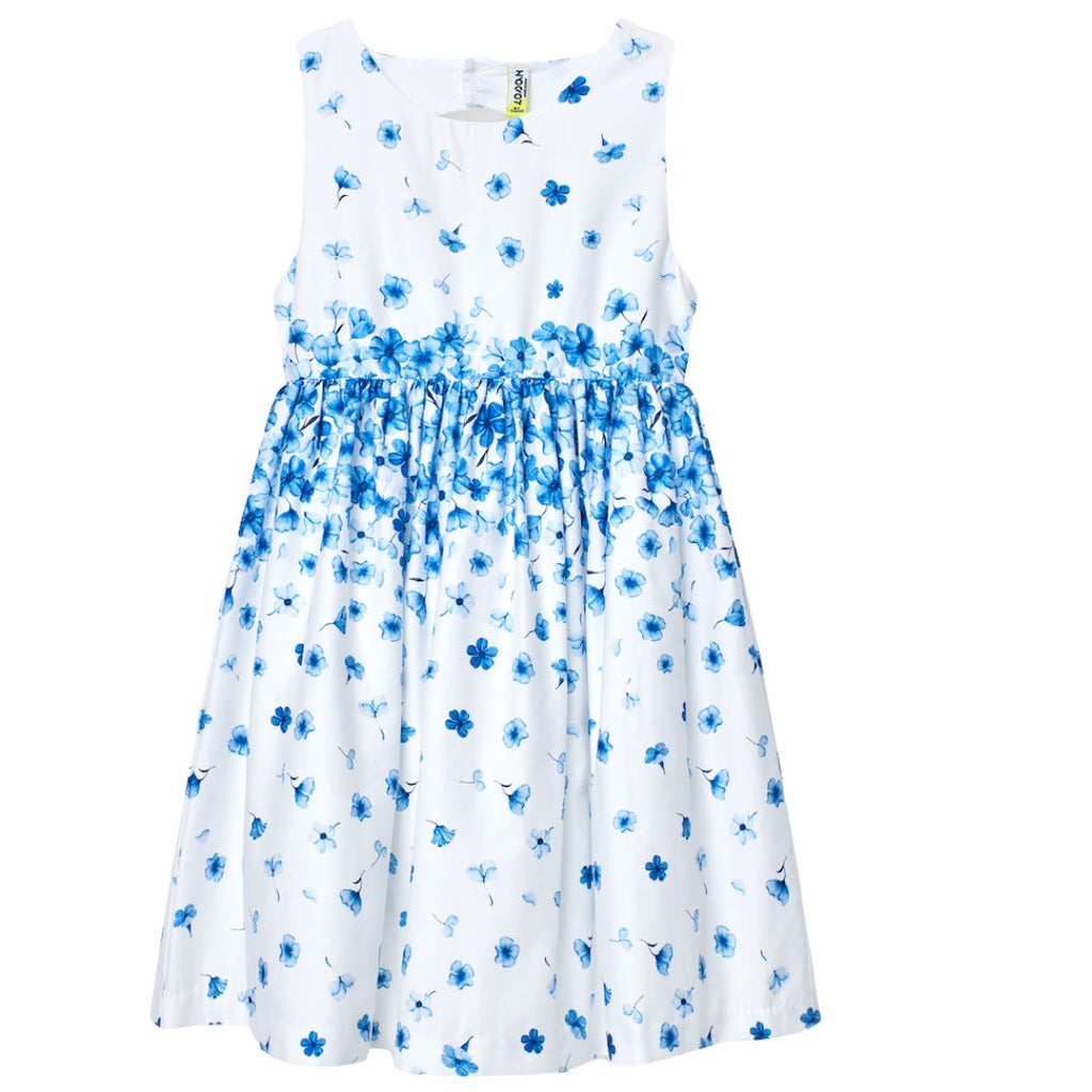 Losan White Floral Dress Dress Losan Kids 