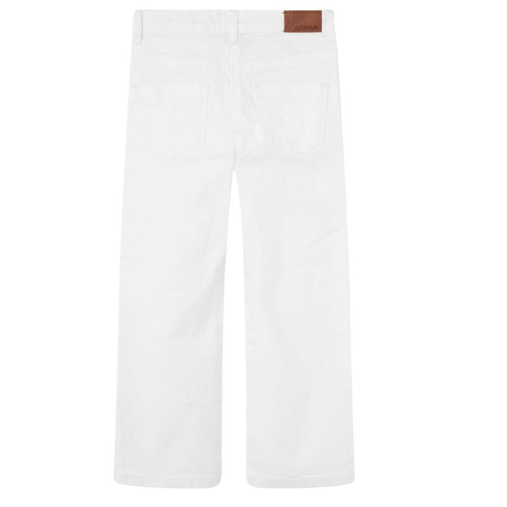 Losan White Straight Leg Jeans Pants Losan Kids 