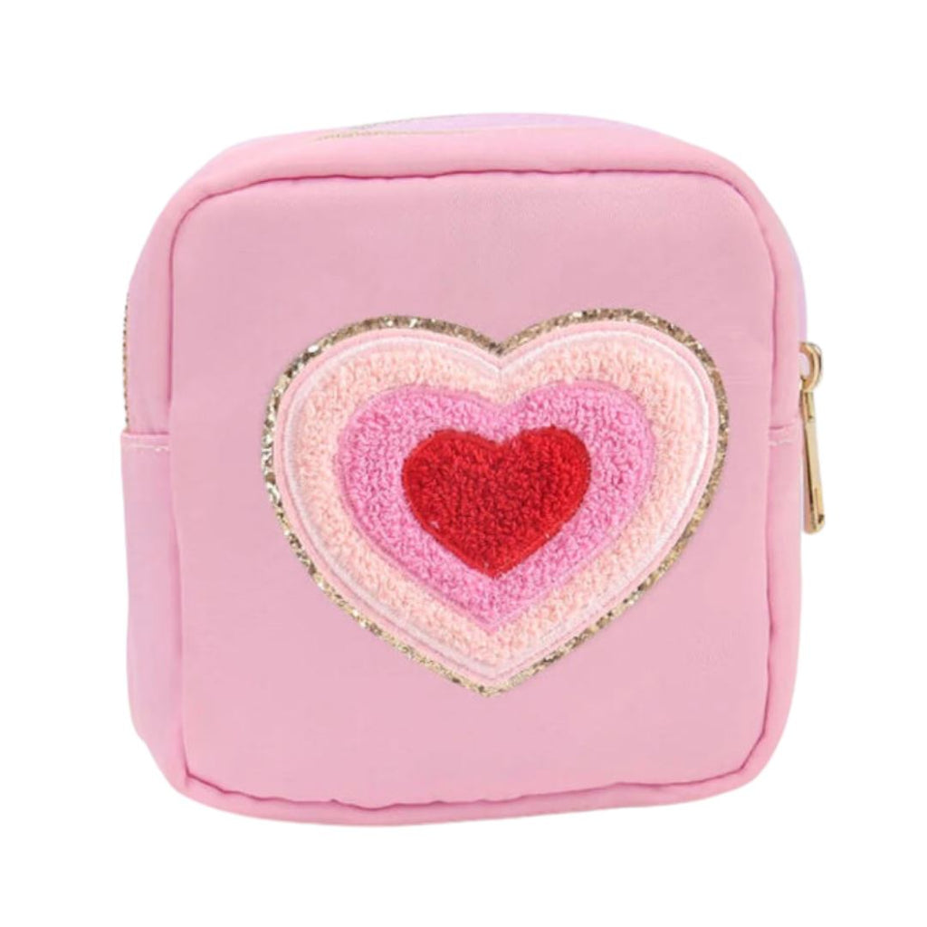 LOVE Nylon Pink Pouch makeup bag Beauty Stash 