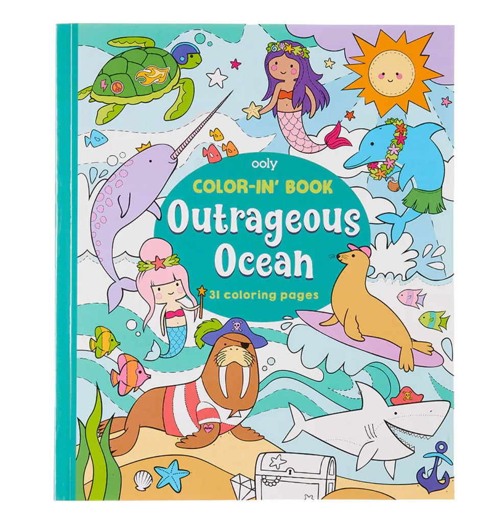 Outrageous Ocean Color-in' Book Coloring Poster OOLY 