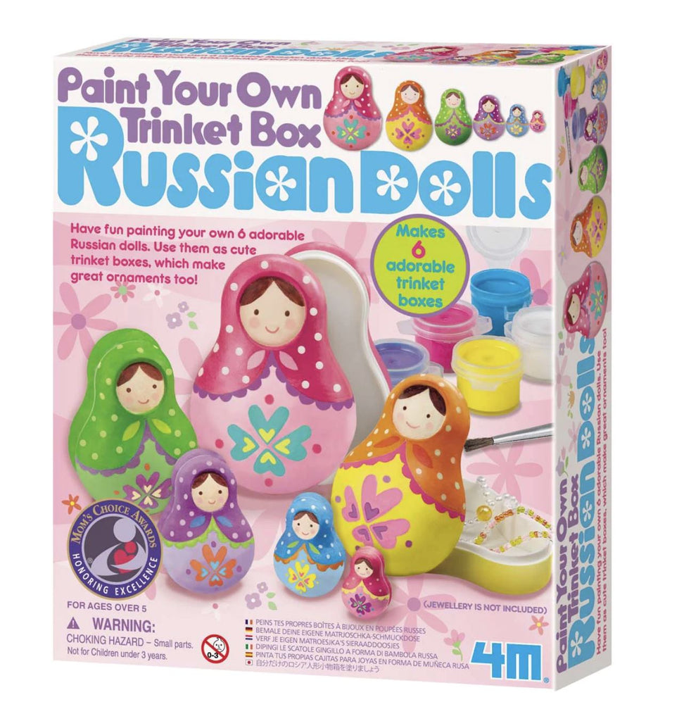 Paint Your Own Trinket Box Russian Doll Kit Arts & Crafts Toysmith 
