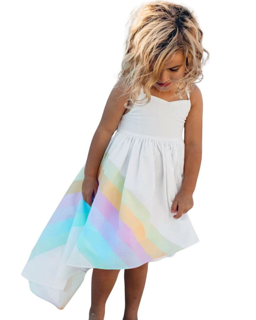 Pastel Rainbow Hi-Lo Dress Dress Oopsie Daisy 