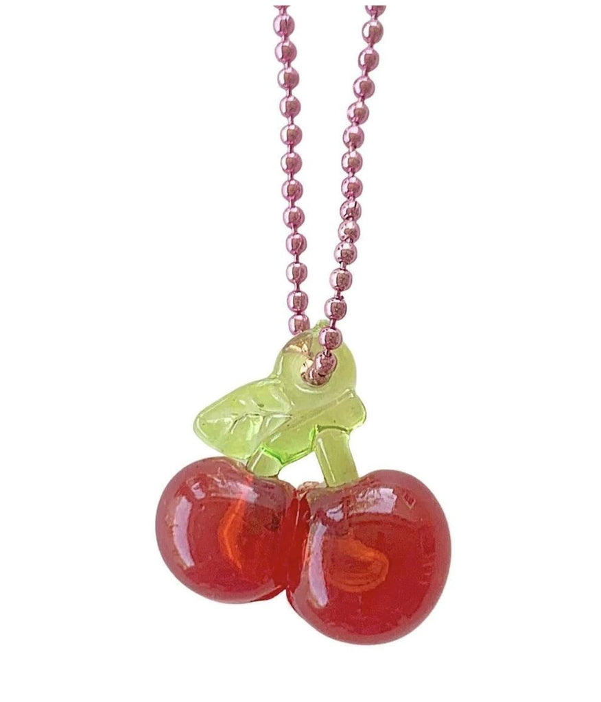 Pop Cutie Crystal Cherry Charm Necklace jewelry POP CUTIE 